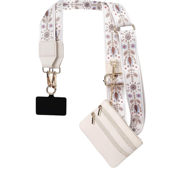 Phone Lanyard, Phone Strap with Zippered Wallet, Adjustable Anti Theft Cellphone Lanyard for Women, Cellphone Chain Accessories