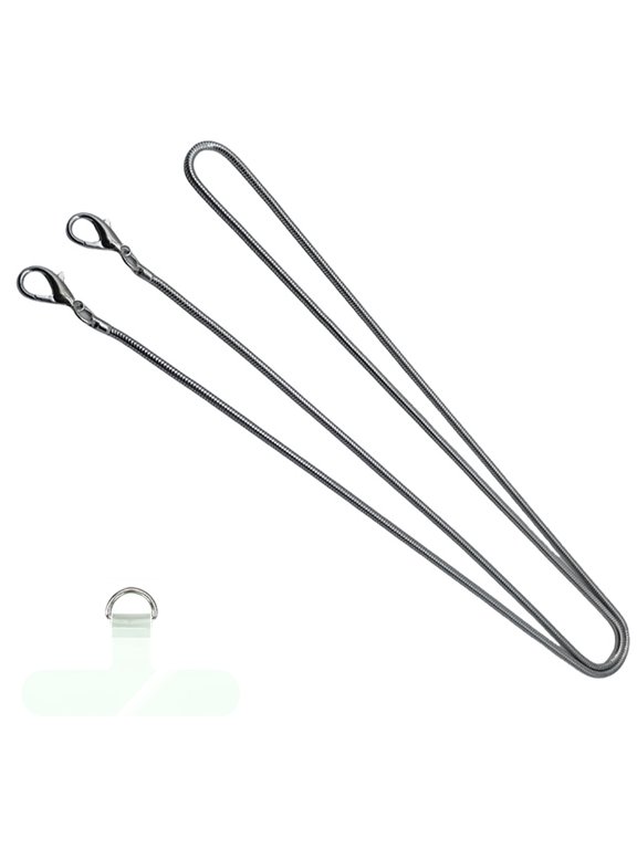 Phone Lanyard,Sturdy Metal Long Phone Chain With Tether Tab for Women Purse Wallet Headphone Case Keychain