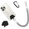 thumbnail image 1 of Phone Lanyard Tether with Patch, Stretchy iPhone Lanyard Anti Theft Phone Strap for Anti-Drop Outdoor Skiing Hiking Cycling Climbing Compatible for iPhone Most Smartphones, Silver, 1 of 14