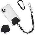 thumbnail image 1 of Phone Lanyard Tether with Patch, Universal Stretchy Straps and Phone Case Anchor for Anti-drop Outdoor Skiing Hiking Cycling Climbing Compatible for iPhone Samsung Pixel Most Smartphones, 1 of 7