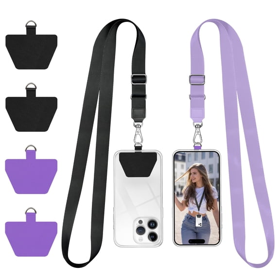 Phone Lanyard, Universal Adjustable Neck Strap for Phone Case Keys ID Badges Cell Phone Lanyard Compatible with iPhone, Samsung, Most Smartphones