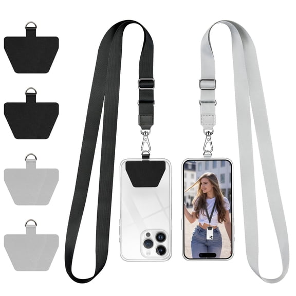 Phone Lanyard, Universal Adjustable Neck Strap for Phone Case Keys ID Badges Cell Phone Lanyard Compatible with iPhone, Samsung, Most Smartphones