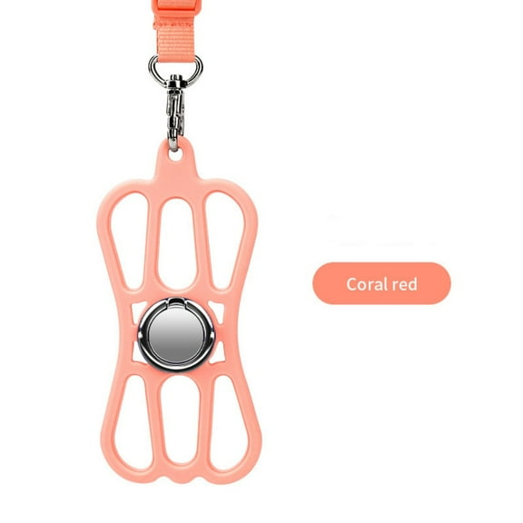 Phone Lanyard Universal Cell Phone Lanyard Case for Around the Neck with Finger Ring Holder Stand, Perfect for iPhone and Mostly Smart Phones, Fits and Holds 4" to 6.5" Cell Phones