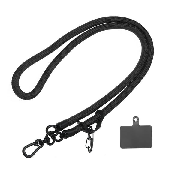 Phone Lanyard Universal Crossbody Neck Wrist Lanyard with Lanyard Patch for All Smartphone Black 1 Pack