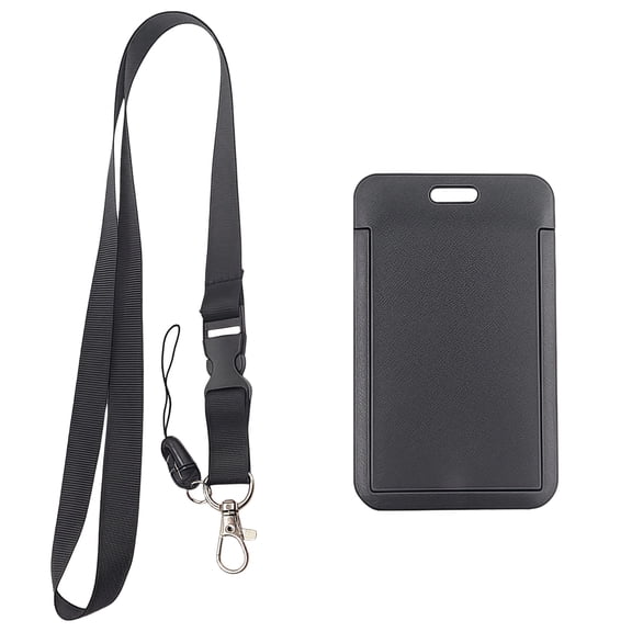 Multipurpose Lanyard Card Case with Secure Lobster Clasp, Water Vertical Holder for Work Travel