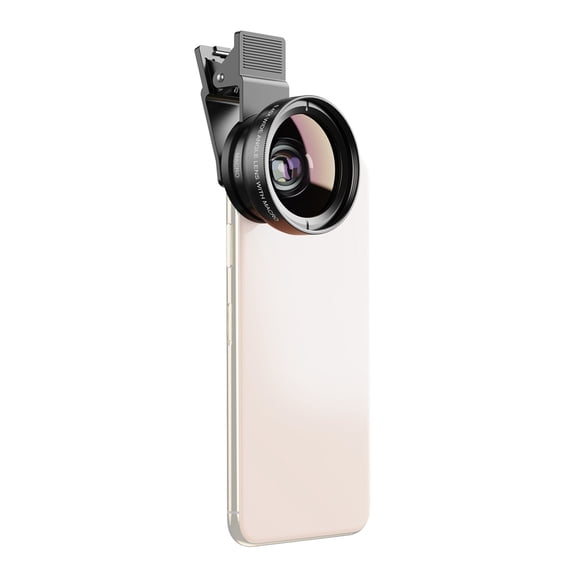 Phone Lens Kit Camera APL-0.45WM Phone Lens Kit 0.45X Super Wide Angle & 12.5X Super Macro Lens HD Camera Lenses with Lens Clip for More Smartphone