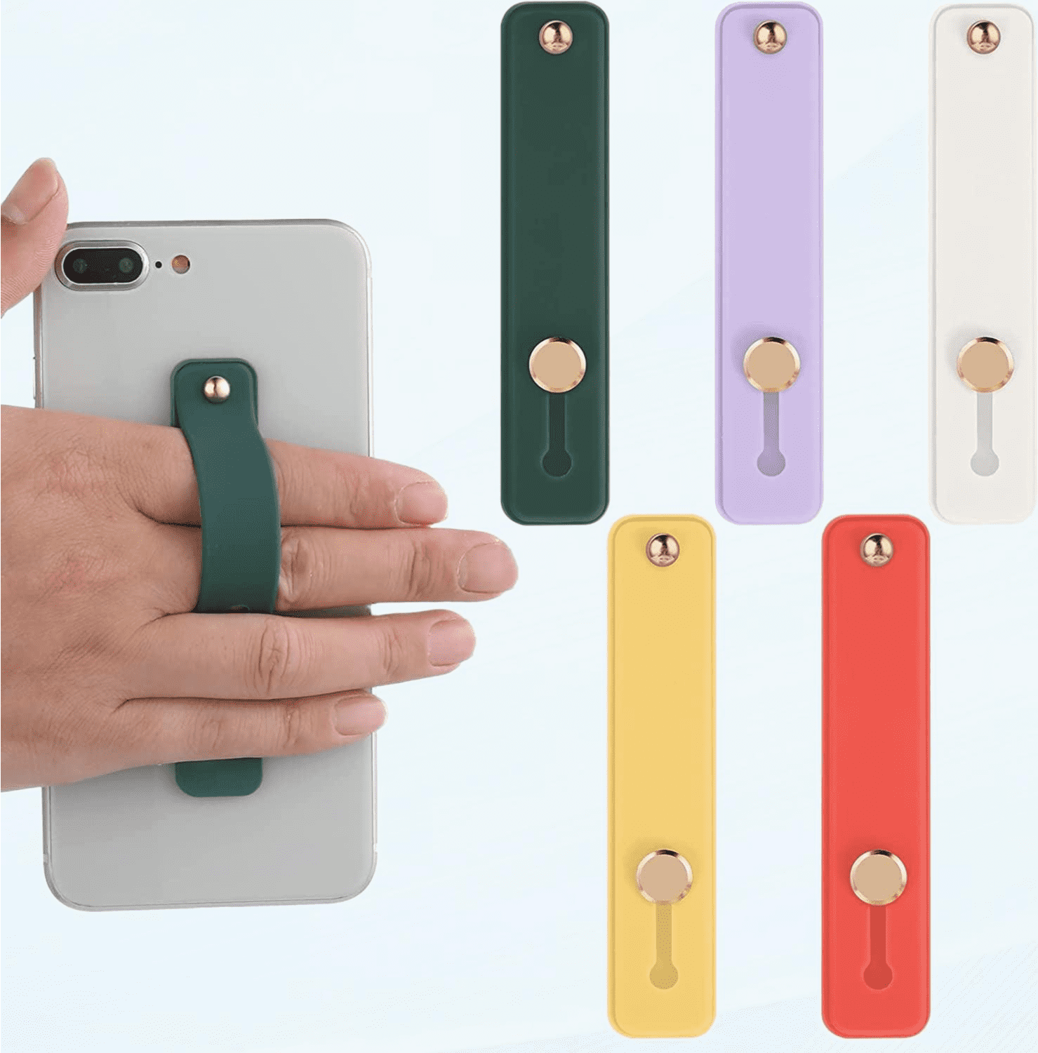 Phone Loop Finger Holder, 5pcs Phone Grip Straps Silicone Phone Finger ...