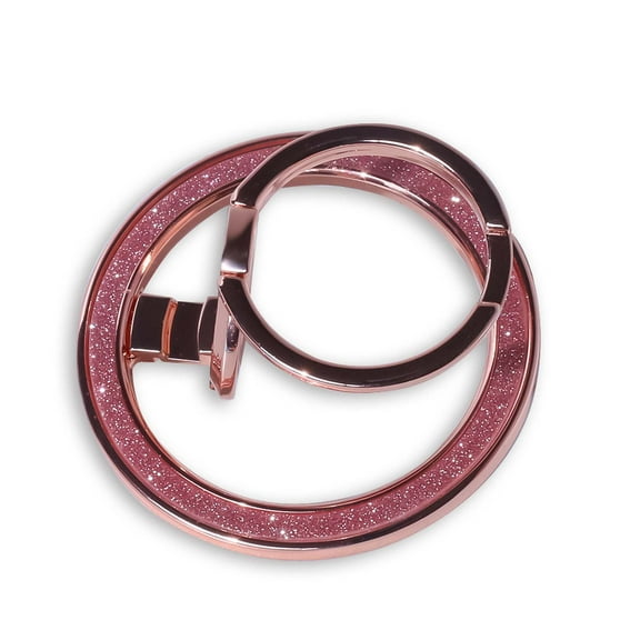 Phone Magetic Bling Metal Ring Stand Holder Phone Grip Compatible with iPhone ,Samsung,Pixel,Smartphone Accessories,Accessories Removable Magnetic Finger Phone Ring Grip,Rosegold