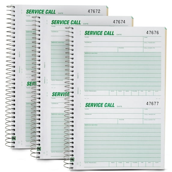 Abc Check Printing Phone Message Pads, Phone Call Log Book with Carbonless Duplicate, Easy-tear-off Top Copy, 3-Pack (300 Calls), 5.62 x 8.5 inches