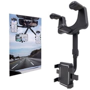 Phone Mount for Car,Car Phone Holder Mount, Car Rearview Mirror Phone Holder 360 Rotatable and Retractable Multifunctional Universal Cell Phone Mount Stand for All Mobile Phones