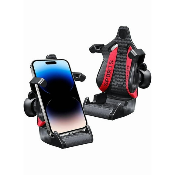 Phone Mount for Car Racing Seat Shape Phone Holder for Car Air Vent Cell Phone Car Mount with Metal Clip car Accessories for All Other Smartphones 360 Rotation Phone Holders for Your car Red