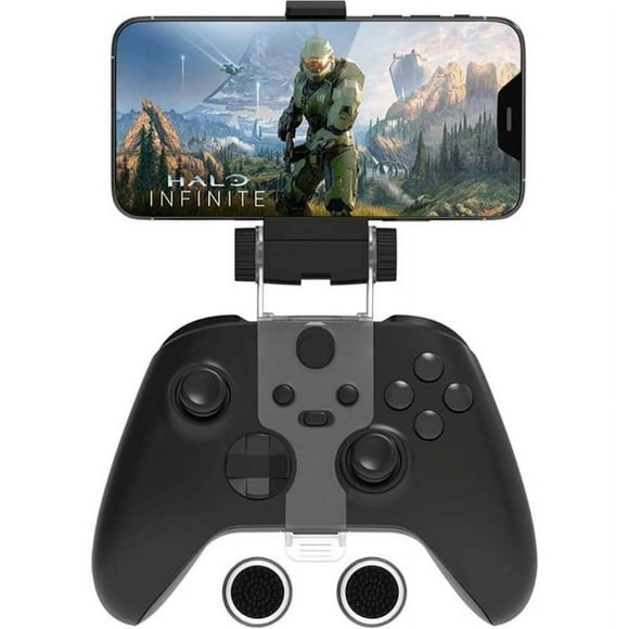 Phone Mount for Xbox Series, Joso Controller Mobile Gaming Clip Holder Clamp for Xbox Series X/S, Xbox One, Xbox One S/X, Support Android/iPhone System with One Cast APP with 2 Thumb Grip Caps