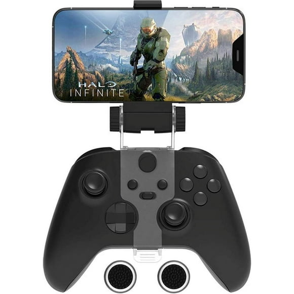Phone Mount for Xbox Series, Joso Controller Mobile Gaming Clip Holder Clamp for Xbox Series X/S, Xbox One, Xbox One S/X, Support Android/iPhone System with One Cast APP with 2 Thumb Grip Caps