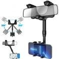 thumbnail image 1 of DIDADI Car Phone Holder, 360° Rotatable & Retractable Rear View Mirror Phone Holder Compatible with All Cell Phones, 1 of 8