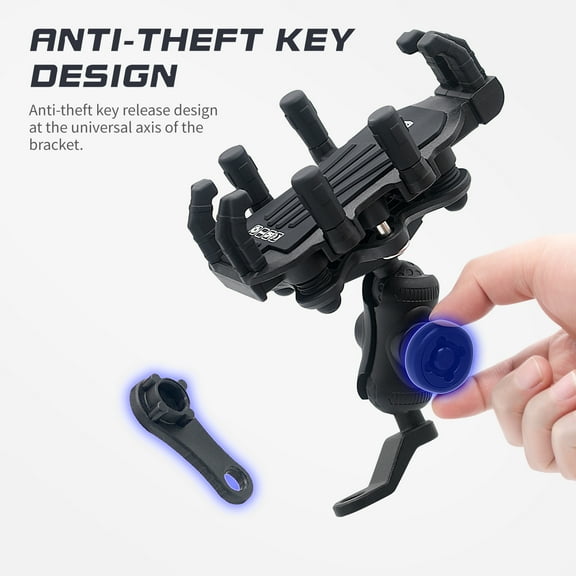 Phone Mount,-theft Cell Adjustable With Vibration Dampener Motorbike Rearview Mirror Adjustable Rotation Motorbike Rearview Mirror Mount Mewmewcat Black Rearview Mirror Mount