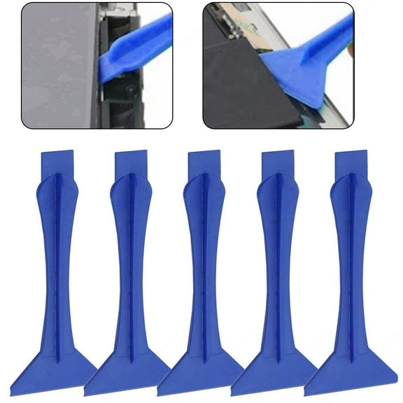 Phone Opening Tools 5 Pcs Set - Dual-Ended Spudger for CROWBAR Pry Bar for Repairing Phones Computers and Digital Devices - Plastic Disassembly Tool Light Blue