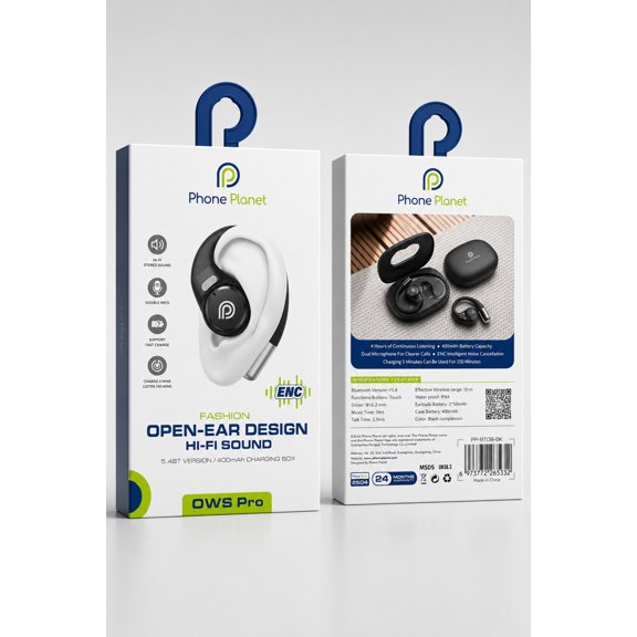 Phone Planet OWS Pro Open-Ear Earbuds Black