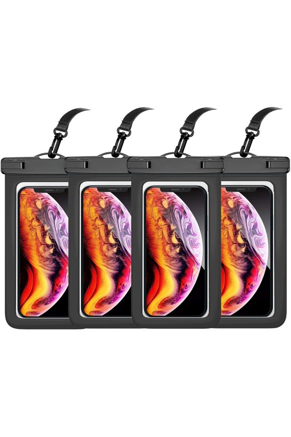 Phone Pouch : 4  Float Clear  Holder Protector with Lanyard - Universal Floatable Water Proof Dry Bag for   Galaxy for Beach Swimming Pool