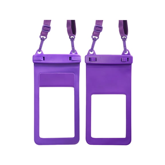 Phone Pouch for Swimming with Lanyard - Up to 7 Inches Fits 14/13/12/11 and Galaxy S23/S22+/S21 Beach Bag Pool WaterSafe Phone, 23X11 cm, Purple