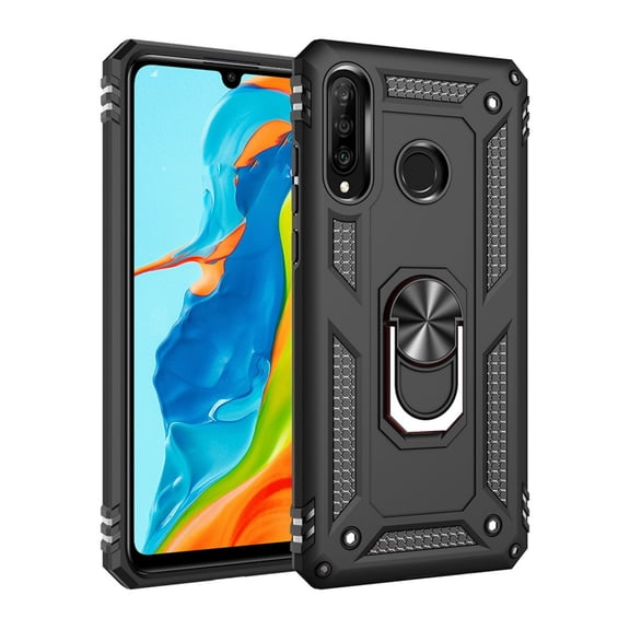 Phone Protective Bumper Case Shell for P30/Lite Shockproof Protectors Cover Housing Skin Case with Kickstand