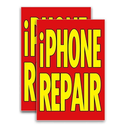 Phone Repair (24" X 36") Vinyl Decal Only (Pack of 2) |Sign|Sticker|Poster