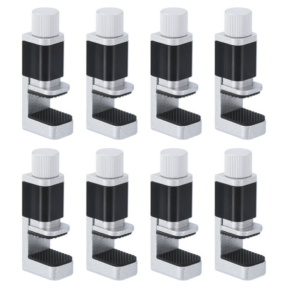 ,Phone Repair Clamp Adjustable Fastening Clamp Clip (Silver,Black) Pack of 8