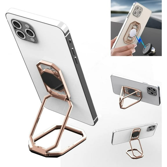 Phone Ring Holder Finger Kickstand Cell Phone Grip 360Foldable Phone Stand Metal Phone Back Grip for Magnetic Car Mount Phone Kickstand Attachment Compatible with Most Smartphones