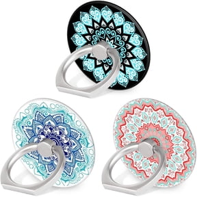 Phone Ring Stand Holder, 3-Pack 360 Degree Rotation Universal Finger Ring Stand Compatible with Smartphones and Tablets Mandala