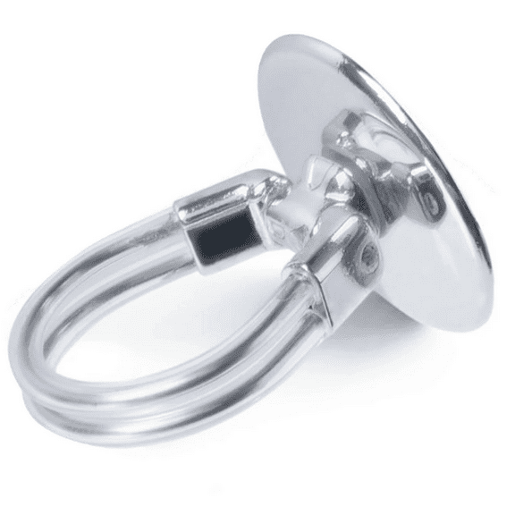 Phone Ring Vent Mount Grip and Kickstand, Secure Grip, Hands Free Stand, Car Vent Mount, Multi Use Accessory for Phones, Sleek Design, Easy Viewing, Clip Strip Packaging Included, Silver