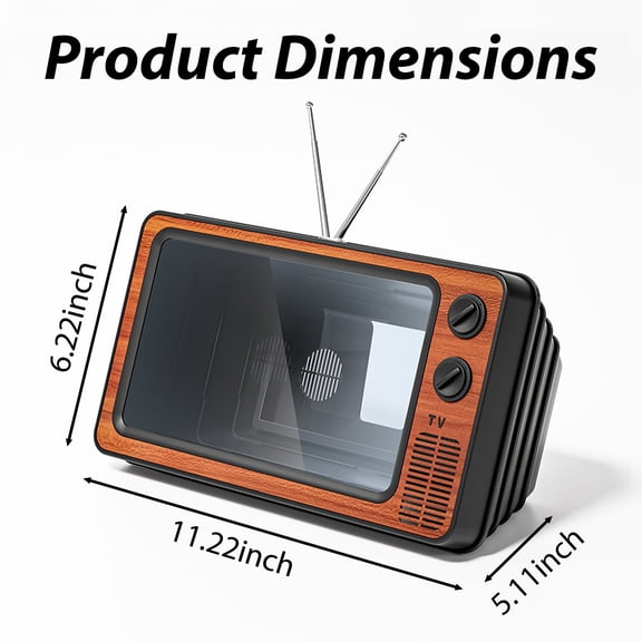 Phone Screen Amplifier for 12 Inch Devices, 3X Enlargement Portable Movie Viewer with HD Lens