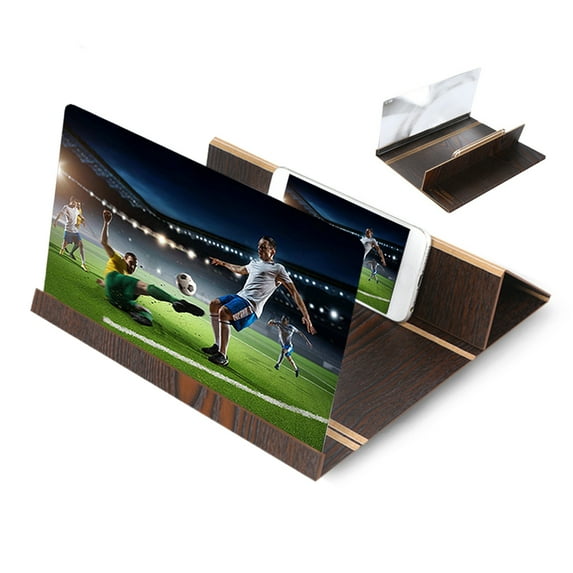 Phone Screen Magnifier 12" Desktop 3D HD Enlarger Movie Video Stereoscopic Amplifier Foldable for iPhone 11 Pro/XS/XR/XS Max/X, for Samsung Galaxy S10/S10E/S10 Plus/S9/S9 Plus