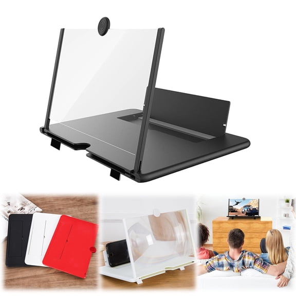 Phone Screen Magnifier，Screen Magnifier For Cell Phone，Ultra-Hd 3d Phone Screen Amplifier 12/14inch Pro For Movies Videos Foldable Screens Amplifier Stand, Supports All Smartphones(Black,14 Inch)