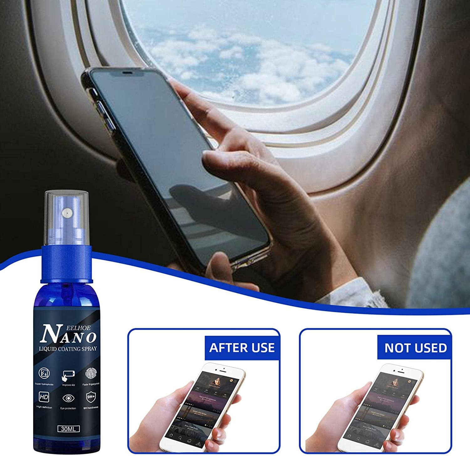Phone Screen Protector Spray,NanoCoating Agent Liquid,NanoCoating
