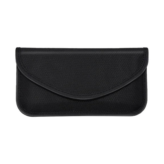 Phone Signal Blocker Bag 6.5 Inch, QQZ Premium Shielding Faraday Pouch for Phones, 99.9% Efficiency Anti Tracking Radiation Protection for Credit Cards Pregnancy, Black