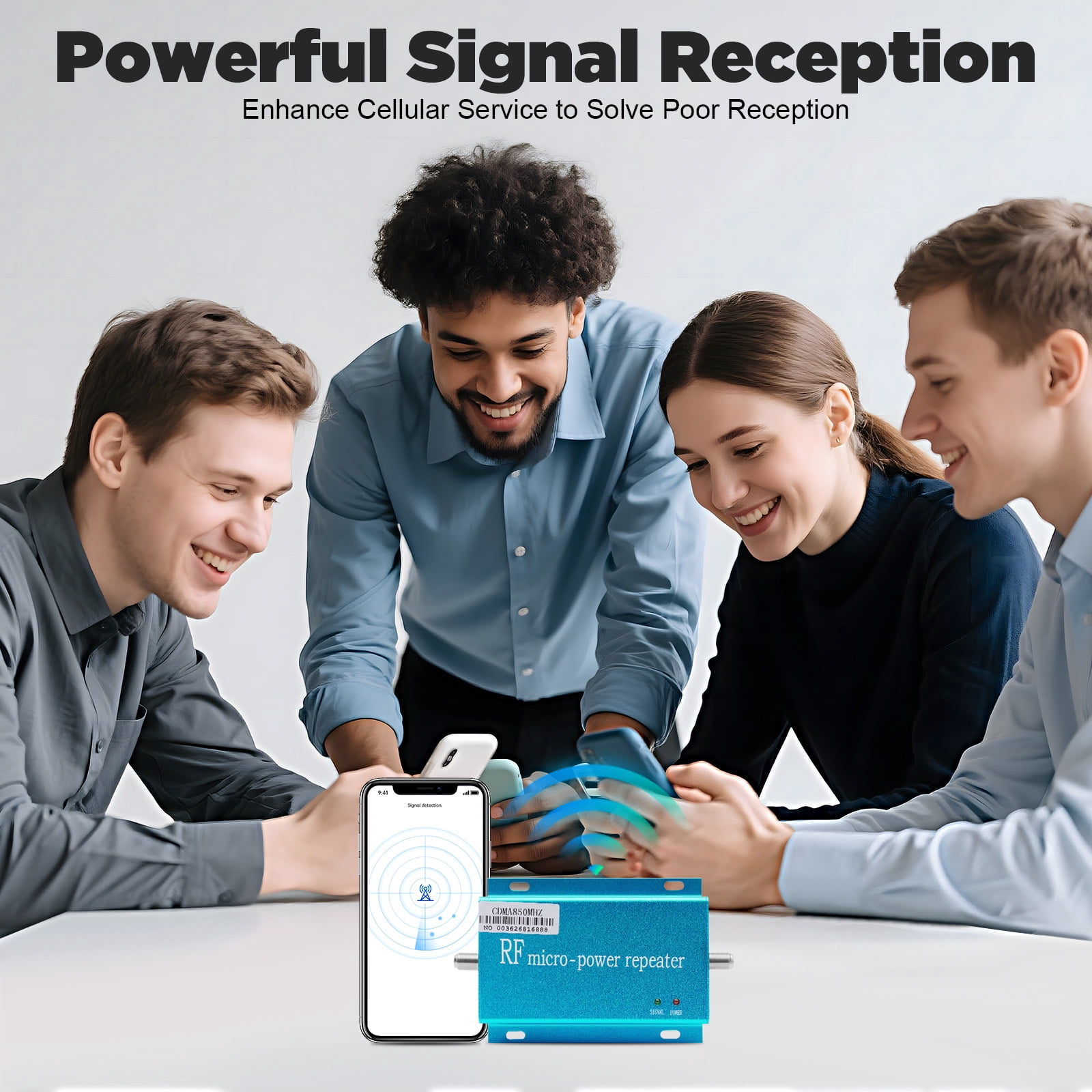 Phone Signal Booster Kit, Cell Phone Signal Booster, Signal Amplifier for Home, Homes, Offices, Farms, Garages, Sheds