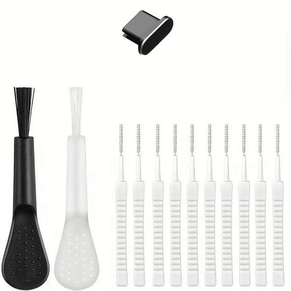 Phone Speaker Cleaning Kit - 13 PCs Phone Charger Port Cleaner Kit, Cell Phone Port Cleaning Brush, Reusable Phone Cleaning Brush, Speaker Cleaning Tool, Charging Port Cleaning Kit for Phone type c