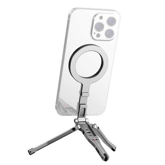 Phone Stand Aluminum Foldable Multiple Functional Tripods With Cold Shoe Mount Not Slip Base for Phones 12 16