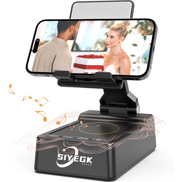 Phone Stand with Bluetooth Speaker Wireless, Birthday Gifts for Dad Mom