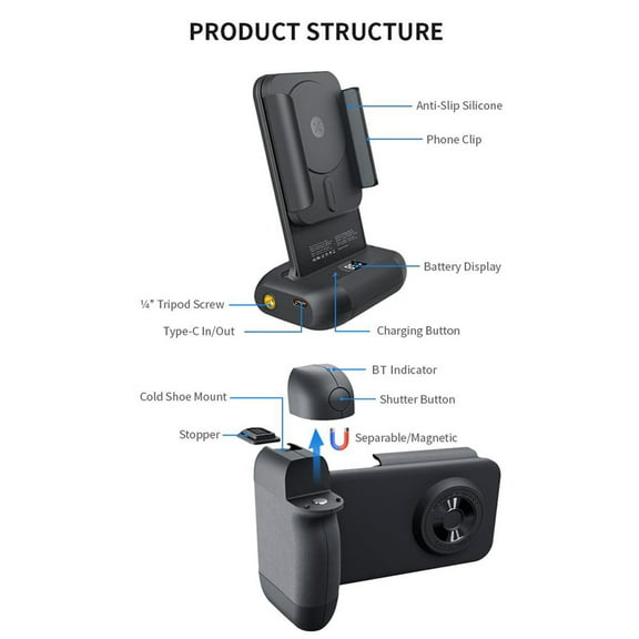Phone Stand,Bt Remote Camera Handle Remote Video Stand Camera Handle Bt Camera 15w Stand