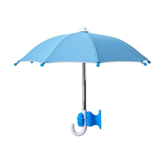 Phone Stand, Phone Umbrella, Outdoor Sunshade for Mobile Phones, Portable Suction Cup Phone Holder with Umbrella for Sun and Rain Protection