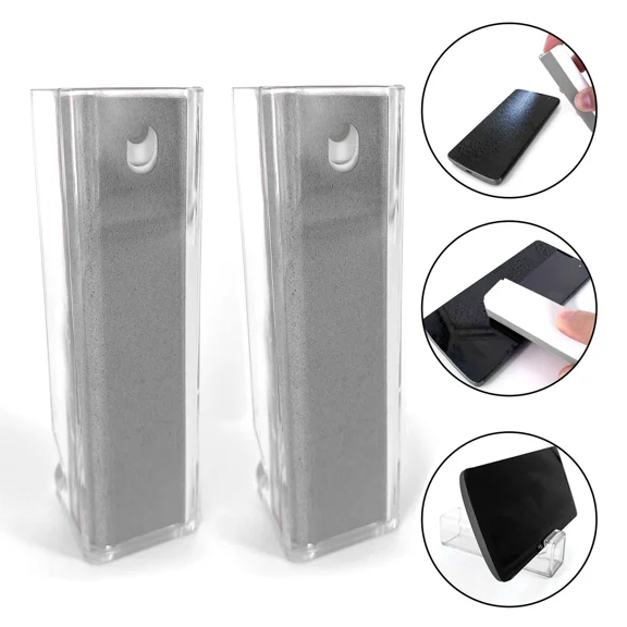 Phone Stand & Screen Cleaner Spray Combo Works With Phones, Tablets Lcd Tvs 2Pk