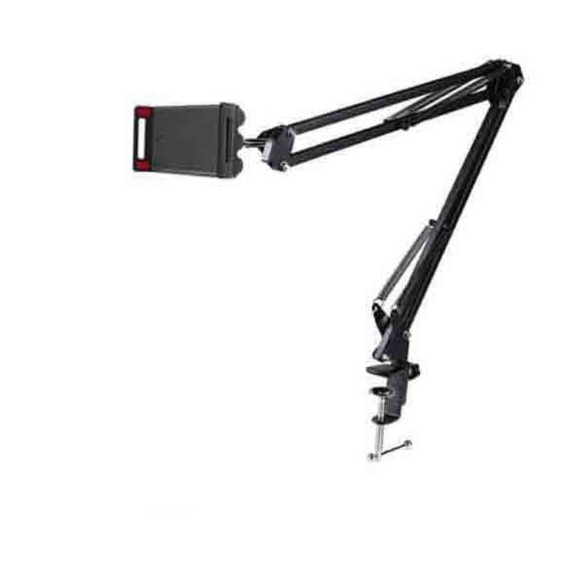 Phone Stand for Desk with Tablet Holder, Heavy-Duty Aluminum Alloy Adjustable Arm, 360-Degree Rotation for Bedroom Office Kitchen