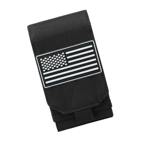 Phone Storage Belt Case with Front Panel and Removable Flag