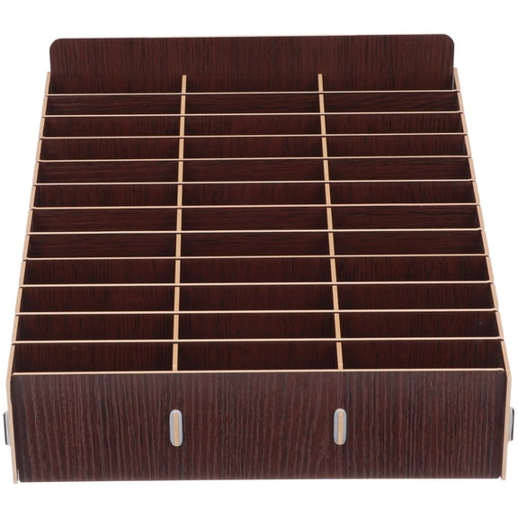 HONITANO Mobile Phone Display Box Storage Organizer Wood 1Pack Dark Brown