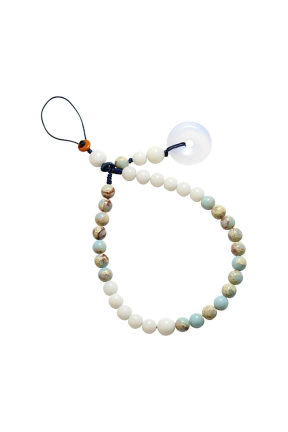 Phone Strap Short Chinese Style Chain Key Fob Phones Wristband Shoushan Stone Wallet Wristlet Miss
