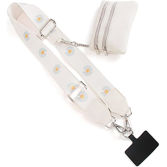Phone Strap With Zippered Pouch, 2024 New Clip and Go Strap For Phone With Wallet Crossbody,Cross Body Phone String