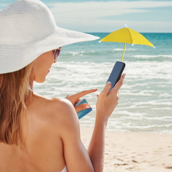 Phone Sun Umbrella for Mobile – Magnetic Mini Umbrella for Cell Phone Shade – Portable Sun Glare Protector for Outdoor Use – 1 Pack
