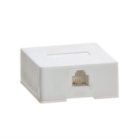 Phone Surface Mount 6P4C - 1Port - White