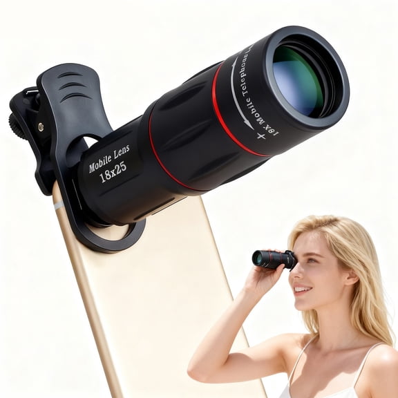 Phone Telescope Monocular Lens with Clip, HD High Power Telephoto Lens, for Concert Shooting, Sports Events, Travel, Outdoor Photography, Camera Auxiliary Tool, 4.88x0.66x1.46in