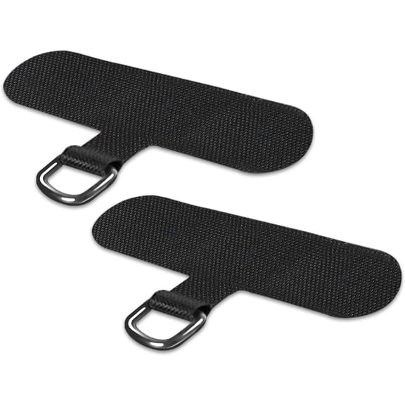Phone Tether Tab for iPhone, Cell Phone Lanyard Patch, Phone Strap Replacement Part for All Full Phone Cases (Black)